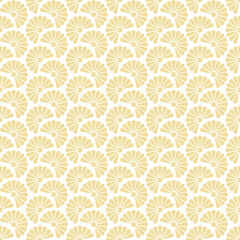 Retro Seamless Pattern Flowers Yellow
