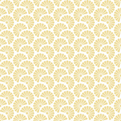 Retro Seamless Pattern Flowers Yellow