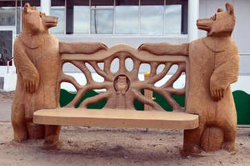 резьба по дереву - скамейка © cfirka