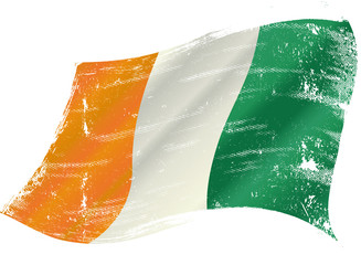 Ivory Coast flag grunge