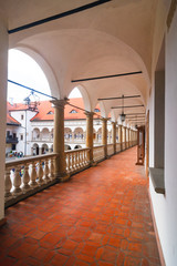 Courtyard of Niepolomice Castle, Poland