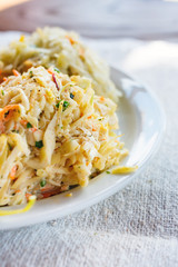 Healthy coleslaw cabbage salad.