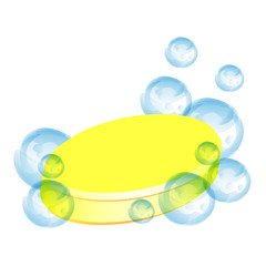 yellow soap and bubble