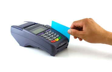 Portable Credit Card Terminal on Base