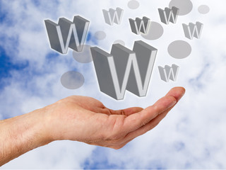 hand symbol Internet