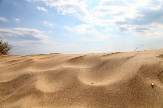 Yellow sand and clear sky