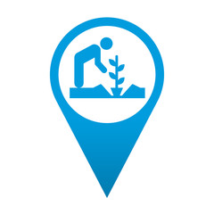 Icono localizacion simbolo jardinero