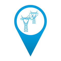 Icono localizacion simbolo alta tension © teracreonte