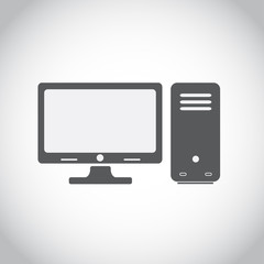 computer icon, flat design