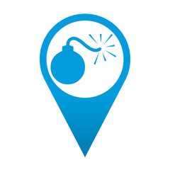 Icono localizacion simbolo bomba