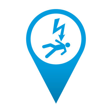 Icono localizacion simbolo descarga electrica