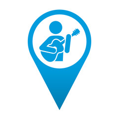 Icono localizacion simbolo guitarrista