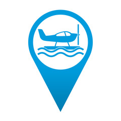 Icono localizacion simbolo hidroavion