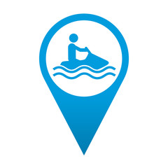 Icono localizacion simbolo moto acuatica