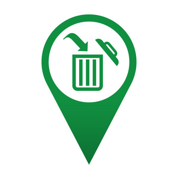 Icono localizacion simbolo punto limpio