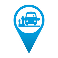 Icono localizacion simbolo autobus escolar © teracreonte