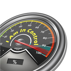 Fototapeta premium i am in control conceptual meter indicate hundred percent