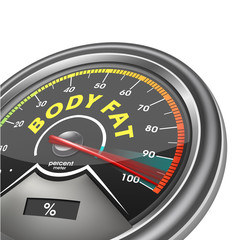 body fat conceptual meter indicator
