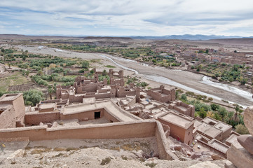 Ounila river at Ait Ben Haddou, Morocco