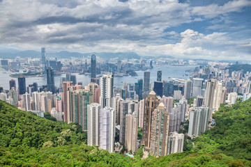 Fototapeta na wymiar Aerial view of Honk Kong