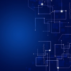 Abstract Technology Blue Background
