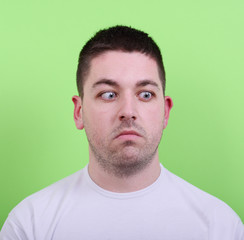 Fototapeta premium Portrait of confused looking man