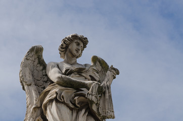 Fototapeta na wymiar Angel statue, Castel Sant'Angelo, Rome, Italy