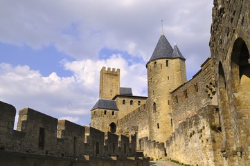 Fototapeta na wymiar The old city of Carcassonne, France