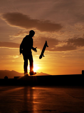 Skateboarder Silhouette