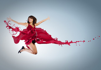 Jumping woman