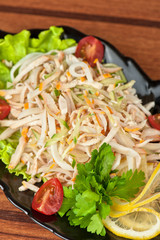 Salad with calamary