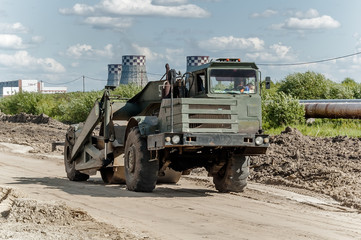 Obraz premium Road construction process