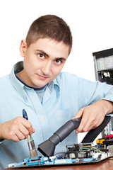 Young computer engineer