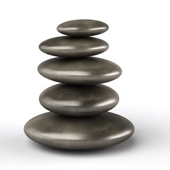 Spa stones. 3d illustration.