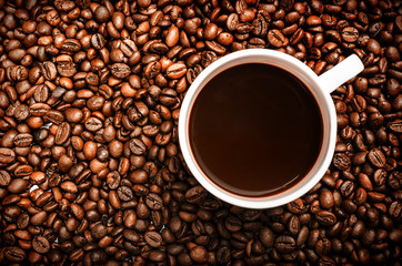 Coffee cup and grains