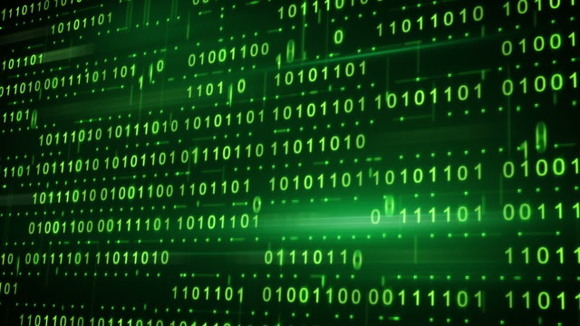 twitching binary data loopable background