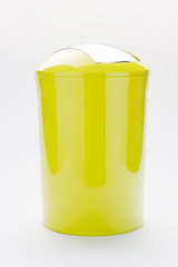 Color trash can on isolated background