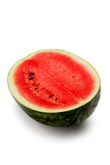 Closeup of watermelon on isolated background
