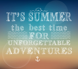 Summer adventures poster