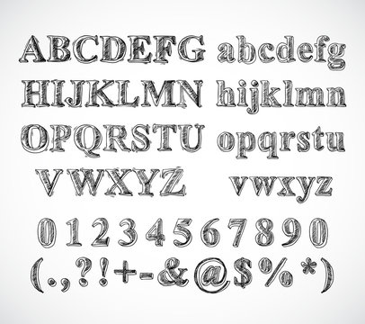 Sketch Alphabet Font