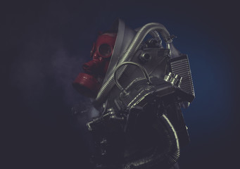 Scifi, man with robotic armor, Starfighter