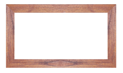 Wooden photo frames isolated.