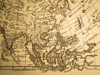 Fototapeta na wymiar 古地図　アジア