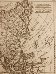 Fototapeta na wymiar Stare mapy Azji