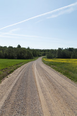 Gravel road.