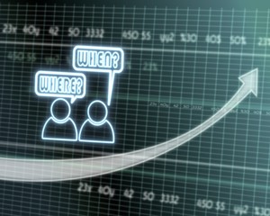 appointment sign on stock market graph