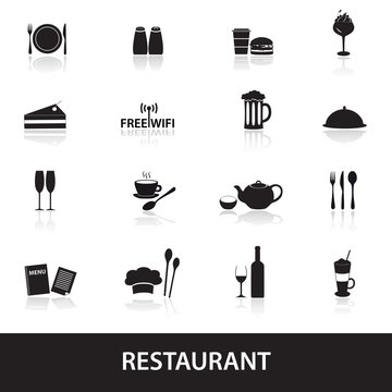 restaurant and pub icons eps10