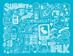 doodle communication background