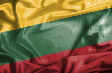 Lithuania waving flag