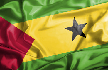 Sao Tome and Principe waving flag
